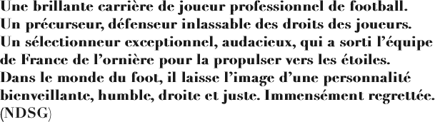 Une brillante carrière de joueur