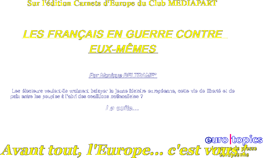   euro topics La revue de presse