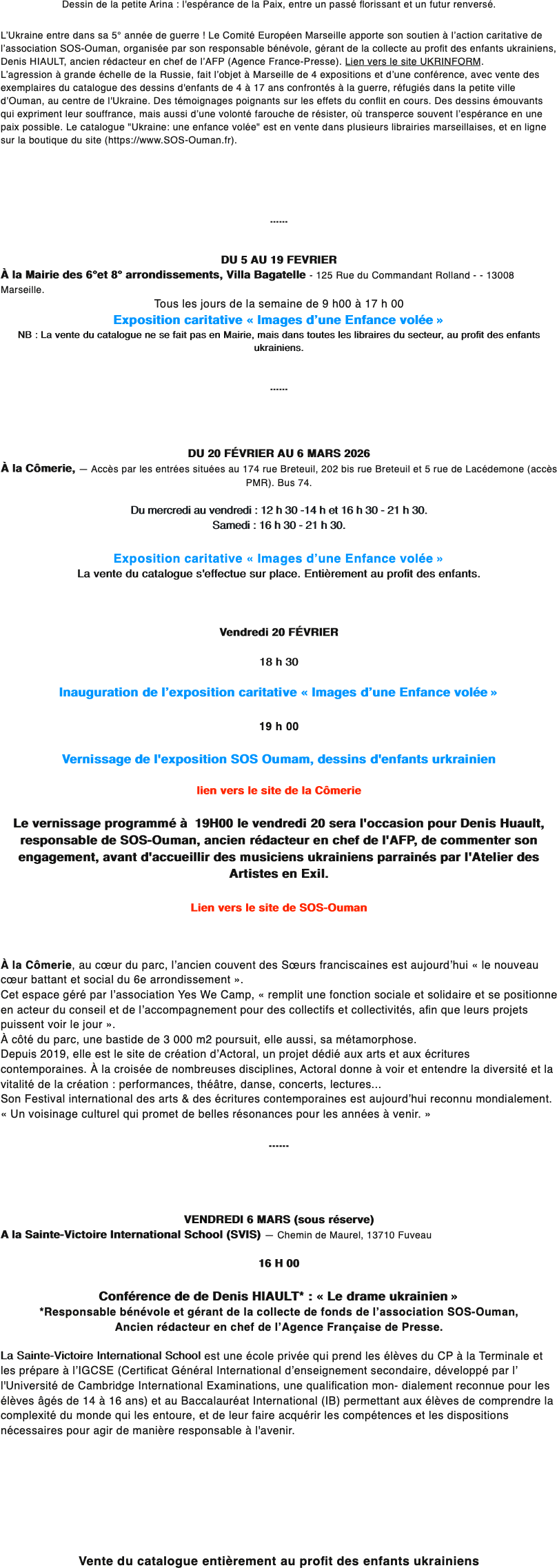 Dessin de la petite Arina